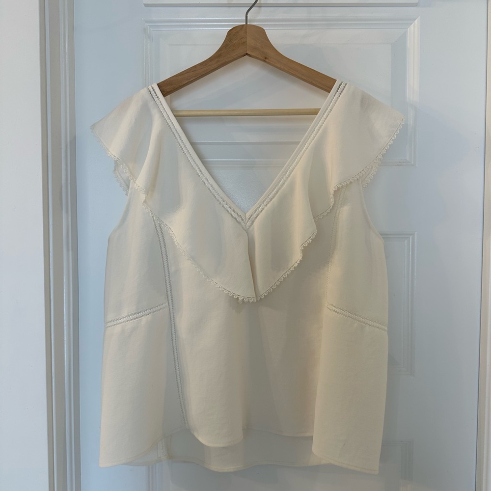 Sezane Lattice Top